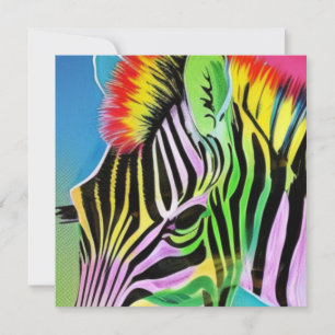 Zany Zebra Holiday Card