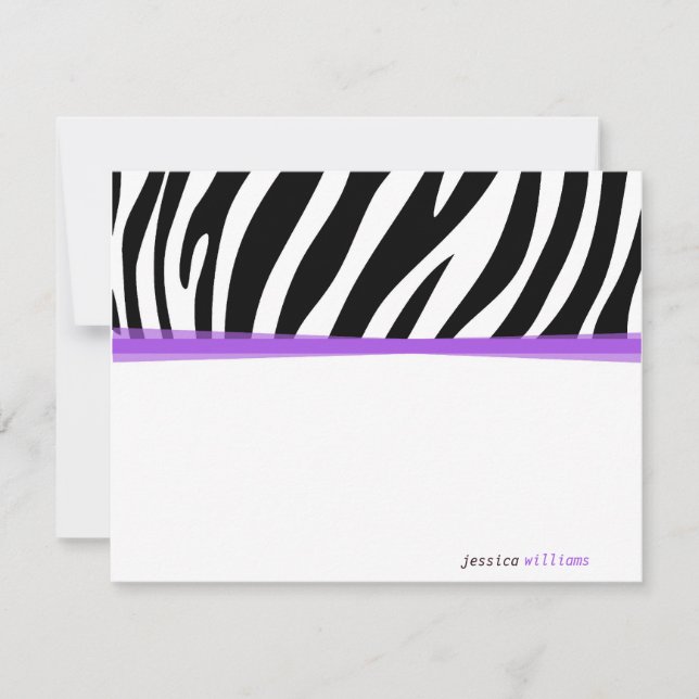Zany Zebra Invitation (Front)