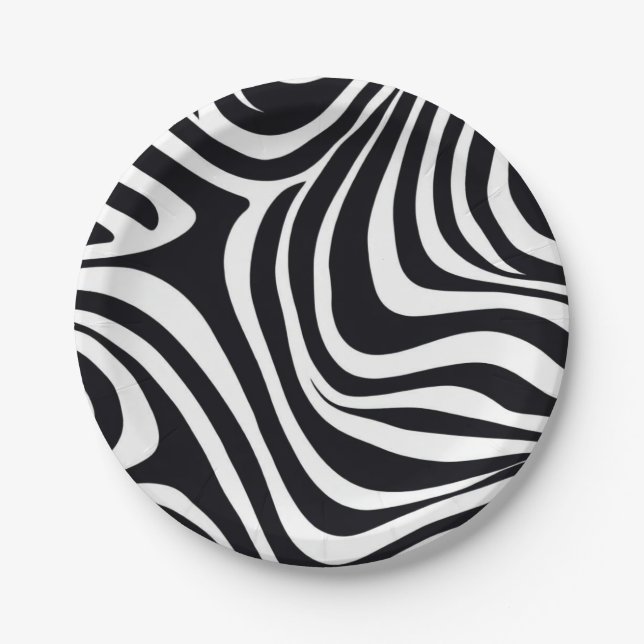 Zany Zebra Zest Paper Plate (Front)