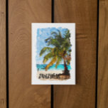 Zanzibar Africa Tropical Beach Travel  Postcard<br><div class="desc">Beautiful Zanzibar artwork and souvenir of the east african tansania country. It shows palm trees and a tropical beach landscape. Great gift idea for your family and loved ones.</div>