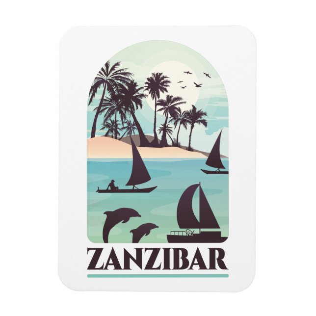Zanzibar Africa Vintage Photo Magnet (Vertical)
