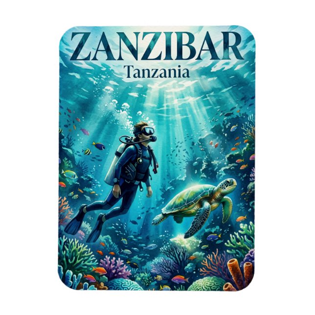 Zanzibar Archipelago Tanzania Magnet (Vertical)