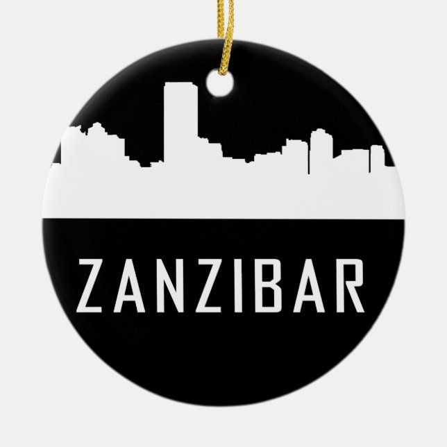 Zanzibar Ceramic Tree Decoration (Front)