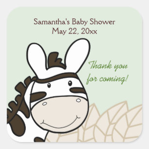 ZANZIBAR CREW (Zebra) SQUARE Favour Sticker