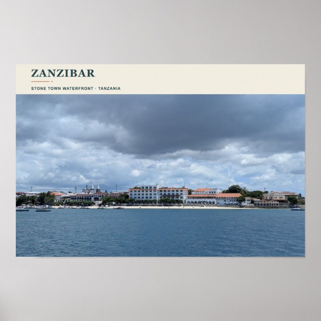 Zanzibar Stone Town Waterfront Poster (Front)
