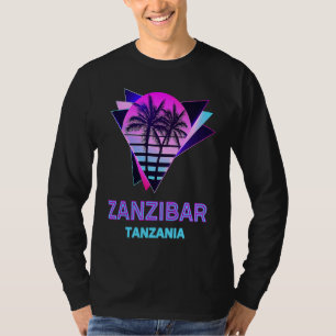 Zanzibar Tanzania 80s Palm Tree Retro Vintage Souv T-Shirt