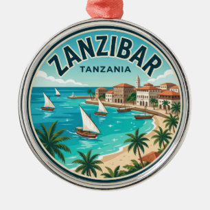 Zanzibar Tanzania Metal Tree Decoration