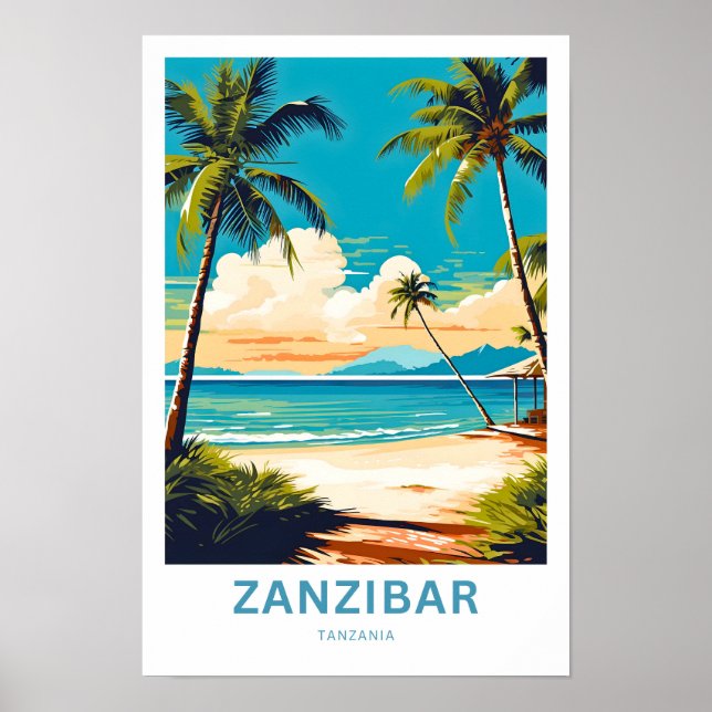 Zanzibar Tanzania Travel Print (Front)