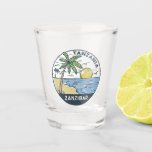 Zanzibar Tanzania Vintage Shot Glass<br><div class="desc">Zanzibar vector art design. Unguja,  also known as Zanzibar Island,  is the main island in the Tanzanian archipelago of Zanzibar.</div>