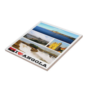 zAO003 ANGOLA I LOVE, Mosaic, Africa, Tile