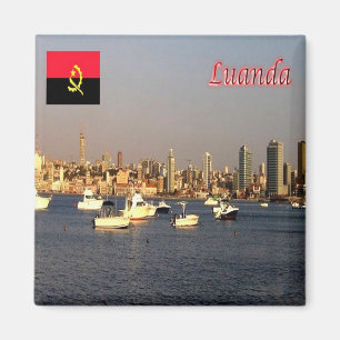 zAO007 LUANDA, Africa, Fridge Magnet
