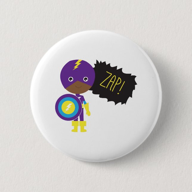 ZAP! 6 CM ROUND BADGE (Front)
