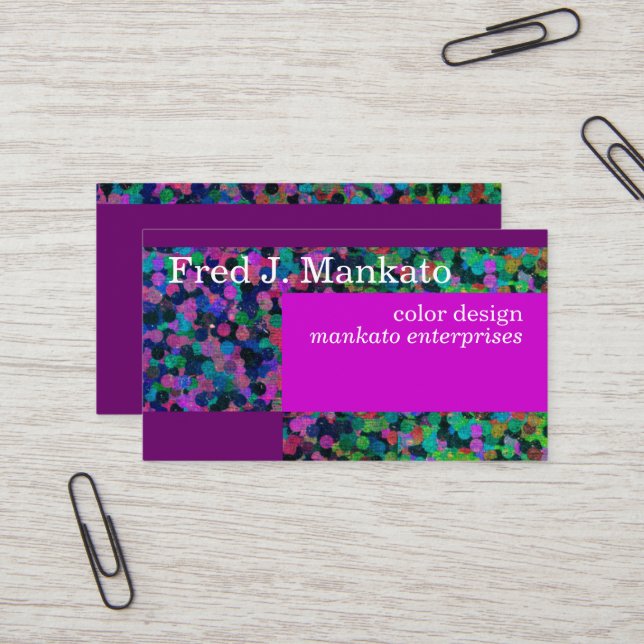 Zap Colour Business Card (Front/Back In Situ)