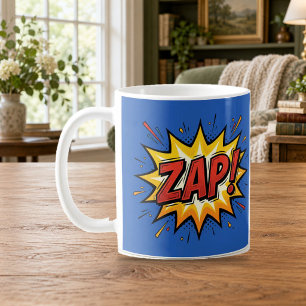 ZAP Comic Book Pop Art Blue Mug