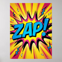 ZAP! Electric Pop – Retro Comic Explosion Poster  
