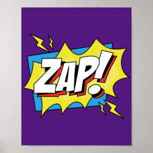 Zap! Electrifying Pop Art Comic Action Poster