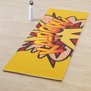 ZAP KAPOW Fun Retro Comic Book Pop Art Yoga Mat