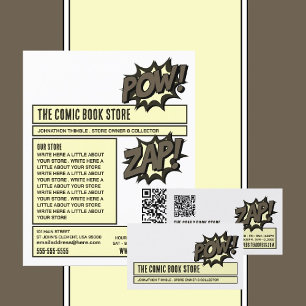 Zap & Pow - Comic Book Store/Collector Business Card