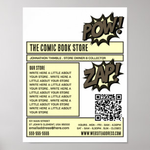 Zap & Pow - Comic Book Store/Collector Poster
