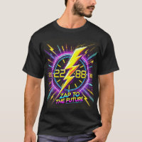 Zap to the Future Retro Sci-Fi T-Shirt –Neon Light