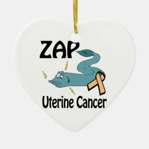 ZAP Uterine Cancer Ceramic Tree Decoration
