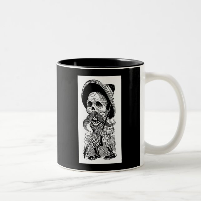 Zapatista  Calavera. c. early 1900's. Mexico. Two-Tone Coffee Mug (Right)