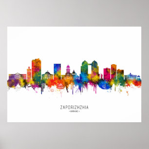 Zaporizhzhia Ukraine Skyline Poster
