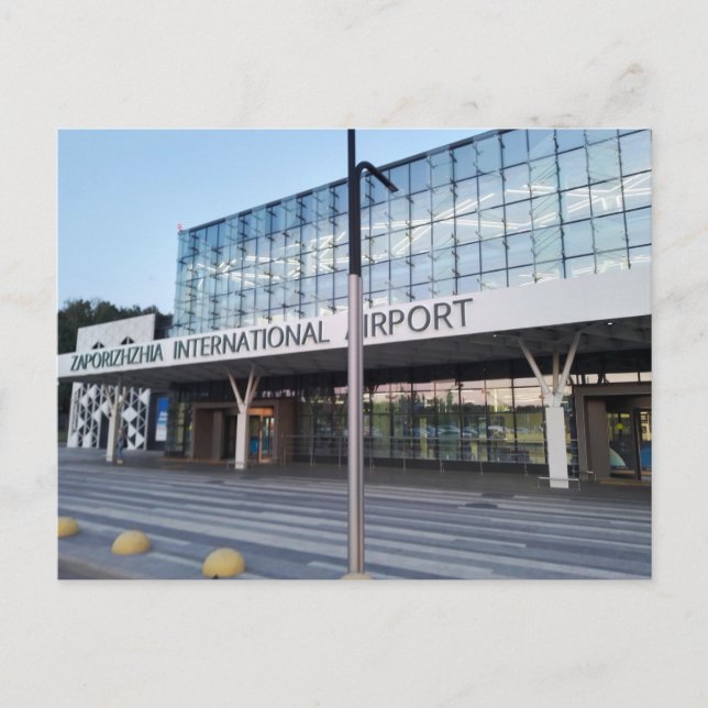 Zaporozhye International Airport in Ukraine Postcard (Front)