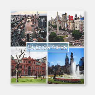 zAR003 BUENOS AIRES, Mosaic, Argentina, Fridge Magnet