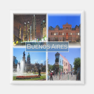 zAR005 BUENOS AIRES, Mosaic, Argentina, Fridge Magnet