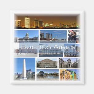 zAR006 BUENOS AIRES, Mosaic, Argentina, Fridge Magnet