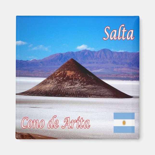 zAR023 SALTA, Cono de Arita, Argentina, Fridge Magnet (Front)