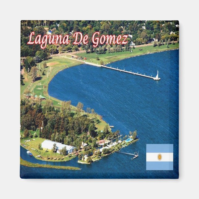 zAR030 LAGUNA DE GOMES, Argentina, America, Fridge Magnet (Front)