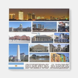zAR035 BUENOS AIRES, Mosaic, Argentina, Fridge Magnet