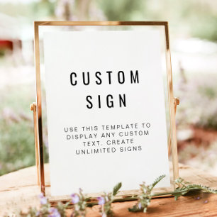 ZARA Modern Minimalist Custom Editable Sign