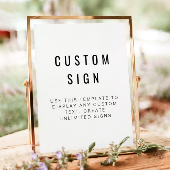ZARA Modern Minimalist Custom Editable Sign (Creator Uploaded)
