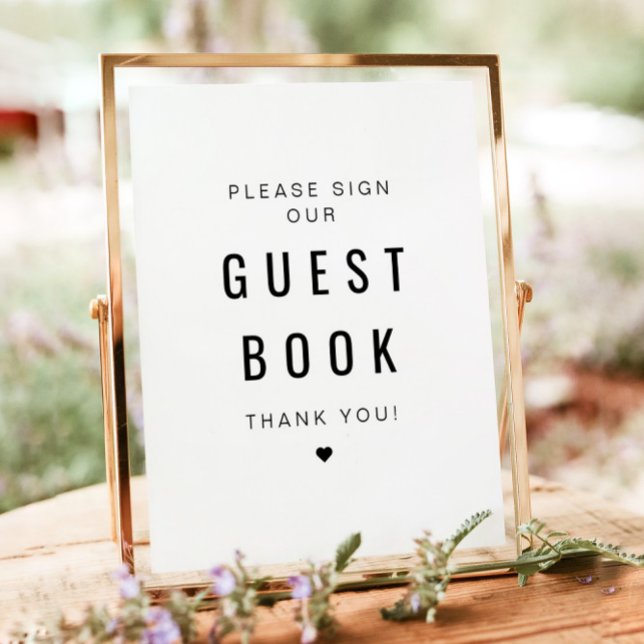 ZARA Modern Minimalist Sign Our Guest Book (Creator Uploaded)