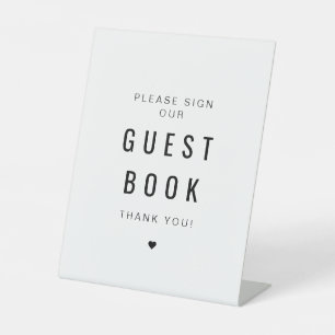 ZARA Modern Minimalist Sign Our Guest Book