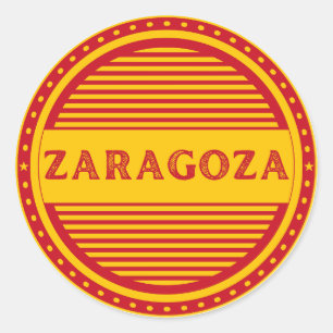 Zaragoza City Pride Emblem – Spanish Identity Classic Round Sticker