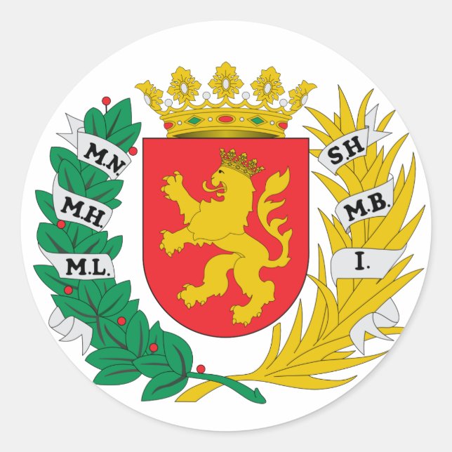 Zaragoza Classic Round Sticker (Front)