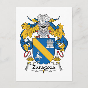 Zaragoza Family Crest Postcard