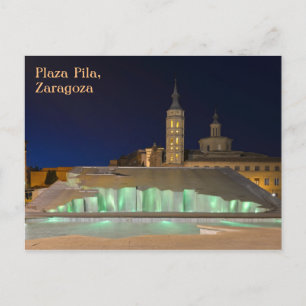 Zaragoza Fountain Postcard