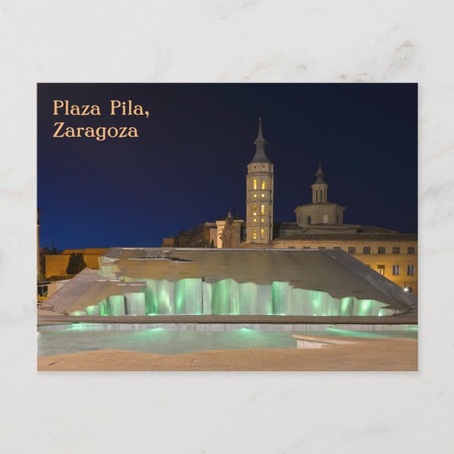 Zaragoza Fountain Postcard (Front)