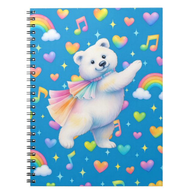 Zarah Dancing Polar Bear Notebook  (Front)