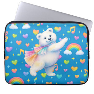 Zarah Dancing Polar Bear Notebook  Laptop Sleeve