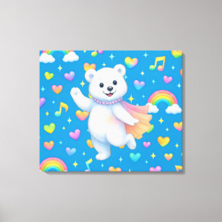 Zarah the Dancing Polar Bear Canvas Print