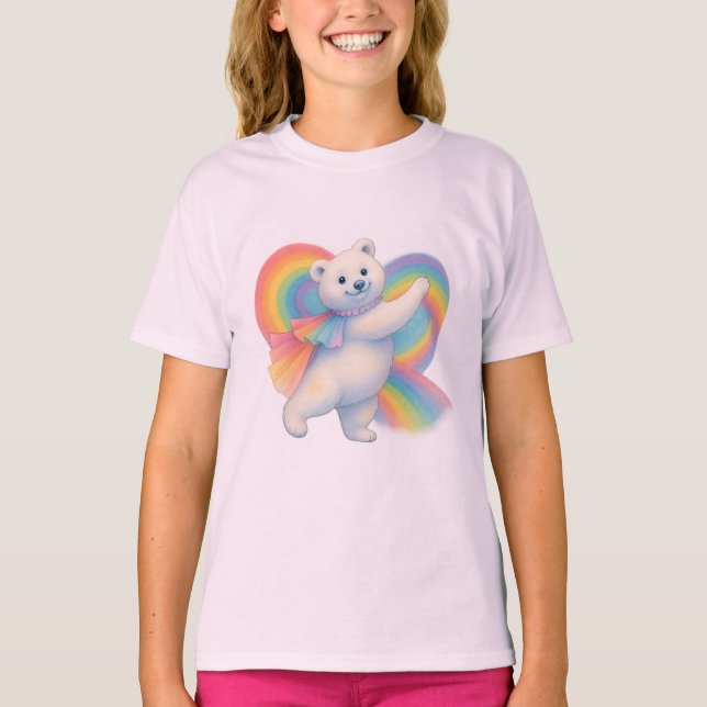 Zarah the Dancing Polar Bear • Kids T-Shirt (Paste (Front)