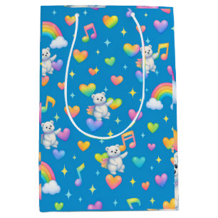 Zarah the Dancing Polar Bear   Wrapping Paper Medium Gift Bag