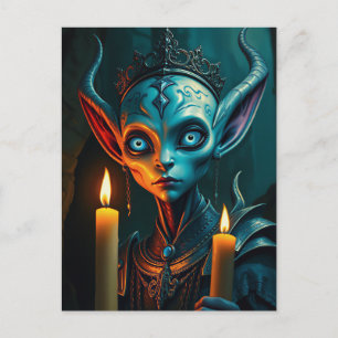 Zarathos the Flame-Ritualist Dark Fantasy Elf  Postcard