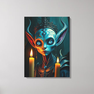 Zarathos the Flame-Ritualist - Dark Fantasy Elven  Canvas Print